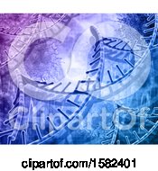 Poster, Art Print Of 3d Virus And Dna Strand Background