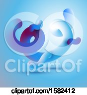 Clipart Of An Abstract Motion Background With 3D Fluid Shapes Royalty Free Vector Illustration