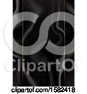 Poster, Art Print Of Black Marble Background With Gold Panel Lines
