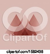 Poster, Art Print Of Red And Pink Mountains Or Triangle Design