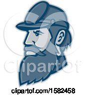 Clipart Of A Mascot Of General Thomas Jonathan Stonewall Jackson Royalty Free Vector Illustration by patrimonio