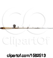 Clipart Of A Sketched Fishing Pole Royalty Free Vector Illustration