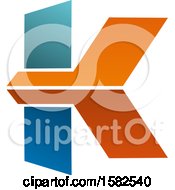 Clipart Of A Letter K Logo Design Royalty Free Vector Illustration