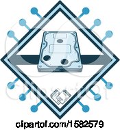 Clipart Of A Computer Hard Drive Royalty Free Vector Illustration
