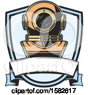 Clipart Of A Diving Helmet Royalty Free Vector Illustration by Vector Tradition SM