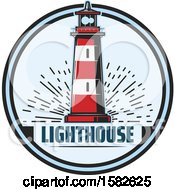 Clipart Of A Lighthouse Design Royalty Free Vector Illustration