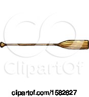 Clipart Of A Sketched Boat Paddle Oar Royalty Free Vector Illustration by Vector Tradition SM