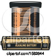 Clipart Of Batteries Royalty Free Vector Illustration by Vector Tradition SM