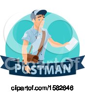 Poster, Art Print Of Mail Man Over A Banner