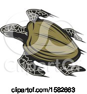 Poster, Art Print Of Sea Turtle With Speed Trails