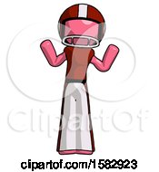Poster, Art Print Of Pink Football Player Man Shrugging Confused