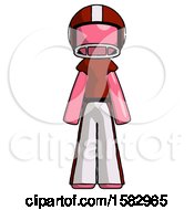 Poster, Art Print Of Pink Football Player Man Standing Facing Forward