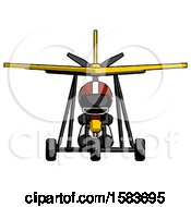 Poster, Art Print Of Black Football Player Man In Ultralight Aircraft Front View