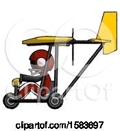 Black Football Player Man In Ultralight Aircraft Side View