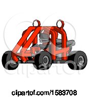 Poster, Art Print Of Black Football Player Man Riding Sports Buggy Side Angle View
