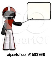 Poster, Art Print Of Black Football Player Man Giving Presentation In Front Of Dry-Erase Board