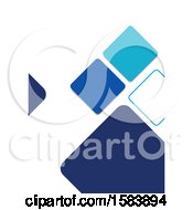 Clipart Of A Background With Blue Diamonds Royalty Free Vector Illustration by dero
