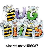 Clipart Of A Bug Bites Text Design Royalty Free Vector Illustration