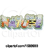 Clipart Of A Bug Nature Word Design Royalty Free Vector Illustration