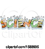 Clipart Of A Bug Science Word Design Royalty Free Vector Illustration
