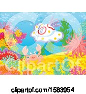 Poster, Art Print Of Crab And Sea Creature At A Reef
