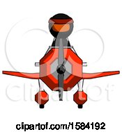 Orange Ninja Warrior Man In Geebee Stunt Plane Front View
