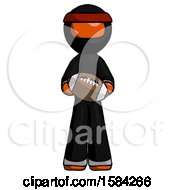 Poster, Art Print Of Orange Ninja Warrior Man Giving Football To You