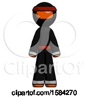 Poster, Art Print Of Orange Ninja Warrior Man Standing Facing Forward