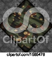 Poster, Art Print Of Diamond Camouflage Frame On Metal