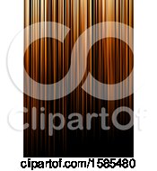 Clipart Of A Background Of Golden Stripes On Black Royalty Free Vector Illustration