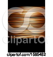 Clipart Of A Background Of Golden Stripes On Black Royalty Free Vector Illustration