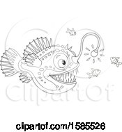 Poster, Art Print Of Lineart Anglerfish