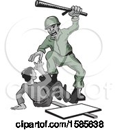Poster, Art Print Of Soldier Abusing A Protesting Civilian
