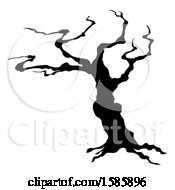 Poster, Art Print Of Silhouetted Spooky Bare Tree