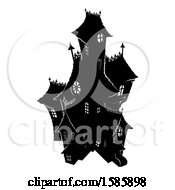 Poster, Art Print Of Silhouetted Haunted House