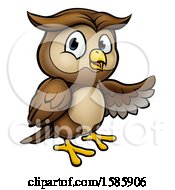 Poster, Art Print Of Cartoon Owl Mascot Presenting