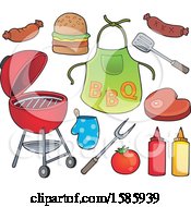 Poster, Art Print Of Bbq Grill Food And Accessories