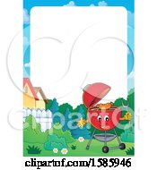 Poster, Art Print Of Border With A Red Bbq Grill