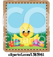 Poster, Art Print Of Parchment Border Of An Easter Chick