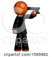 Orange Clergy Man Suicide Gun Pose