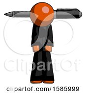 Orange Clergy Man Head Impaled With Pen