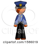 Poster, Art Print Of Orange Police Man Standing Facing Forward