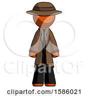 Poster, Art Print Of Orange Detective Man Standing Facing Forward