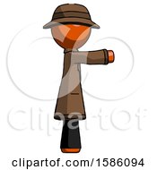 Orange Detective Man Pointing Right