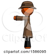 Orange Detective Man Pointing Left