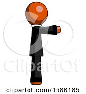 Orange Clergy Man Pointing Right