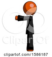 Orange Clergy Man Pointing Left