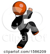 Orange Clergy Man Kick Pose Start
