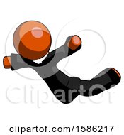 Poster, Art Print Of Orange Clergy Man Skydiving Or Falling To Death