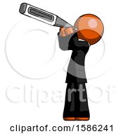 Poster, Art Print Of Orange Clergy Man Thermometer In Mouth